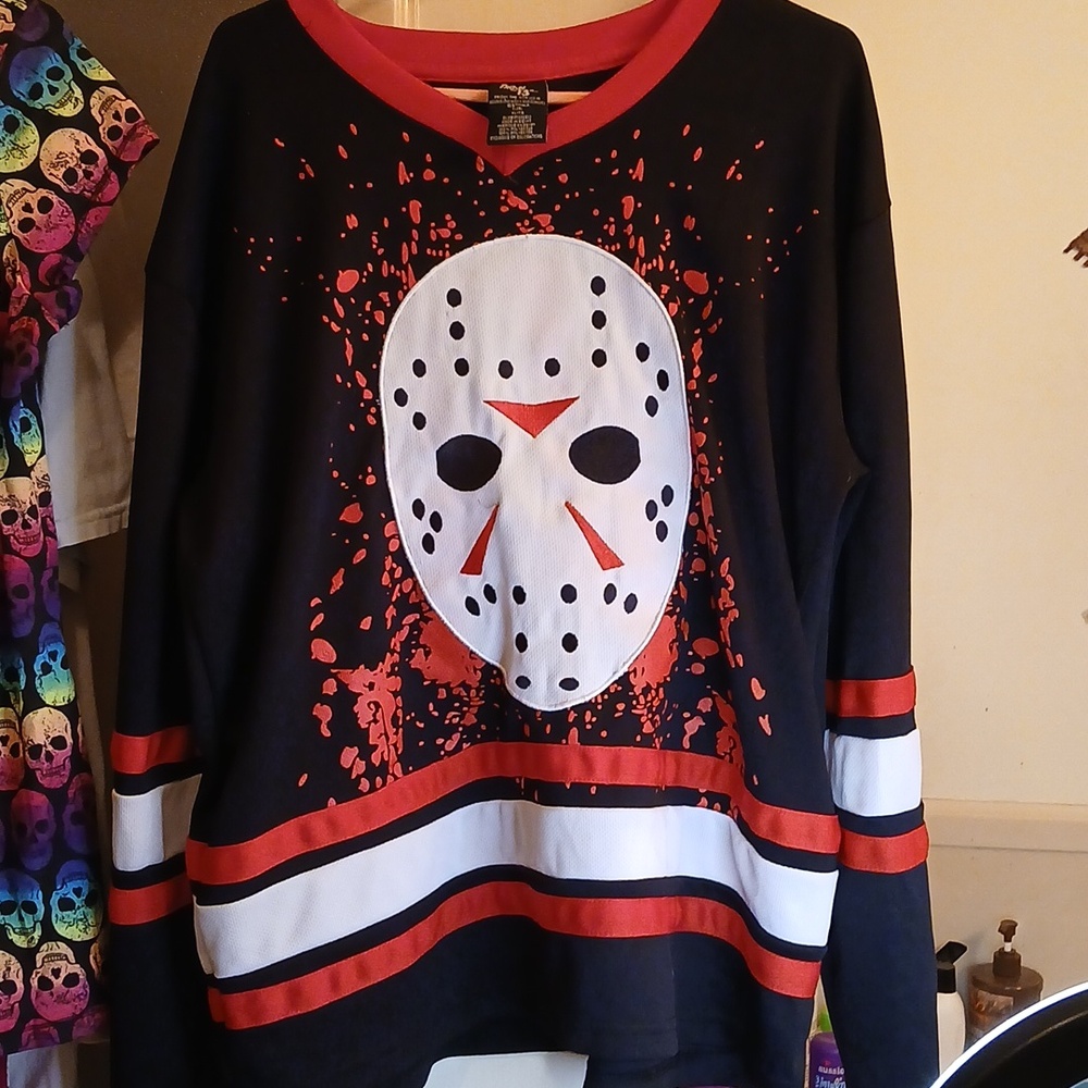 Friday The 13th Jersey W Jason's Mask On It., Sz.XL